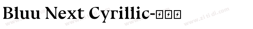 Bluu Next Cyrillic字体转换